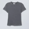 Washed Fitted T-Shirt – Bleach Washed Dusty Blue