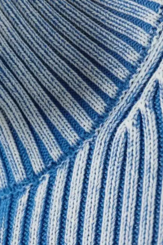 Washed Mock Neck Zip Cardigan – Washed Blue