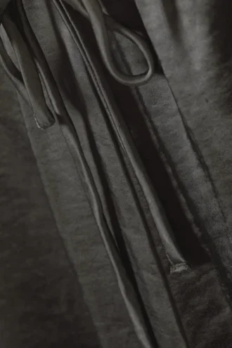 Washed Satin Pyjama Trousers – Washed Dark Grey