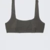 Washed Scooped Soft Bra – Washed Black
