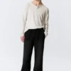 Washed Scuba Sweatpants – Black