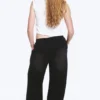 Washed Wide Leg Scuba Sweatpants – Washed Black