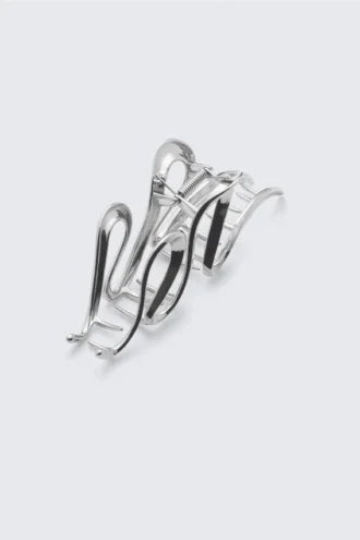 Wavy Hair Clip – Silver