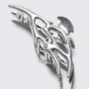 Wavy Hair Clip – Silver Tribal