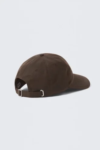 Waxed Cotton Baseball Cap – Dark Brown