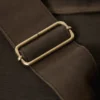 Waxed Cotton Canvas Messenger Bag – Dark Brown