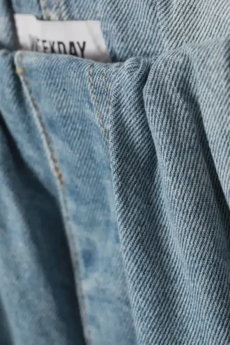 Wide Baggy Denim Joggers – Tide Blue