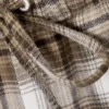 Wide Flannel Pyjama Trousers – Checked Beige