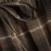 Wide Flannel Pyjama Trousers – Checked Dark Brown