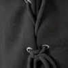 Wide Lace-Up Cotton Sweatpants – Dark Grey