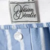 Wide-Leg Cotton Twill Trousers – Striped Blue