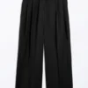 Wide Leg Trousers – Black