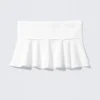 Wide Waist Cotton Mini Skirt – White