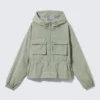 Windbreaker Nylon Jacket – Dusty Khaki Green