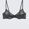 Wired Swirly Lace Bra – Dark Grey