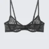 Wired Swirly Lace Bra – Dark Grey