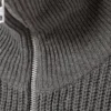 Wool-Blend Half-Zip Turtleneck Sweater – Dark Grey