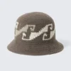 Woven Jacquard Bucket Hat – Dark Mole