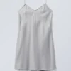 Yui Mini Slip Dress – Light Dusty Grey