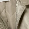 Yulia B Loose Nylon Bomber Jacket – Light Khaki Green