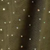 Yulia B Mesh Rhinestone Midi Skirt – Khaki Green – Rhinestones