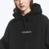 Yungblud Printed Oversized Hoodie – Off-Black