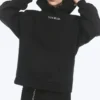 Yungblud Printed Oversized Hoodie – Off-Black
