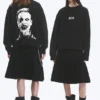 Yungblud Printed Oversized Sweatshirt – Off-Black