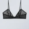 Zelda Lace Bralette – Black Stripe