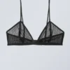 Zelda Lace Bralette – Black Stripe