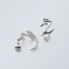 Zig-Zag Hoop Earrings – Silver