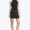 Zip Mini Skirt – Black