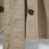 Zoey Short Frayed Trench Coat – Beige